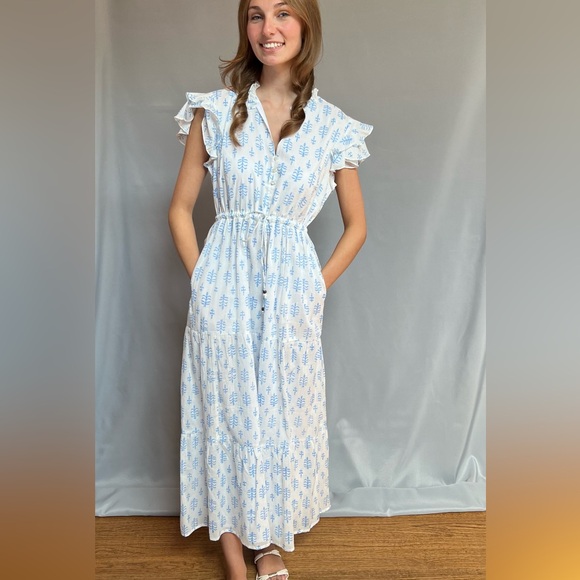 Village Lift block print Gracie dress - Picture 2 of 9